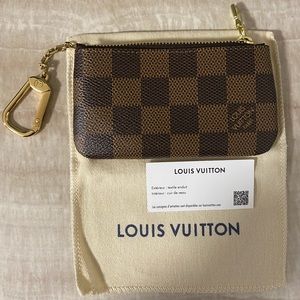Louis Vuitton Key Pouch N6265B Damier Ebene Made in France New
